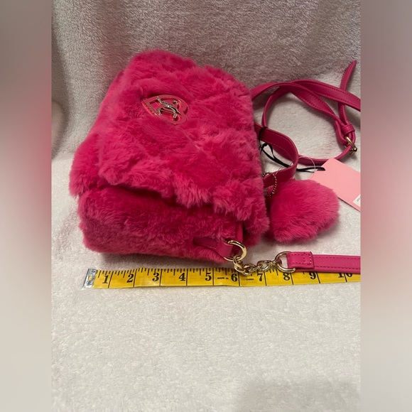 Juicy Couture “Let’s Get Cozy” Crossbody Bag | Pink Flash Faux Fur Purse | NWT - Picture 4 of 12